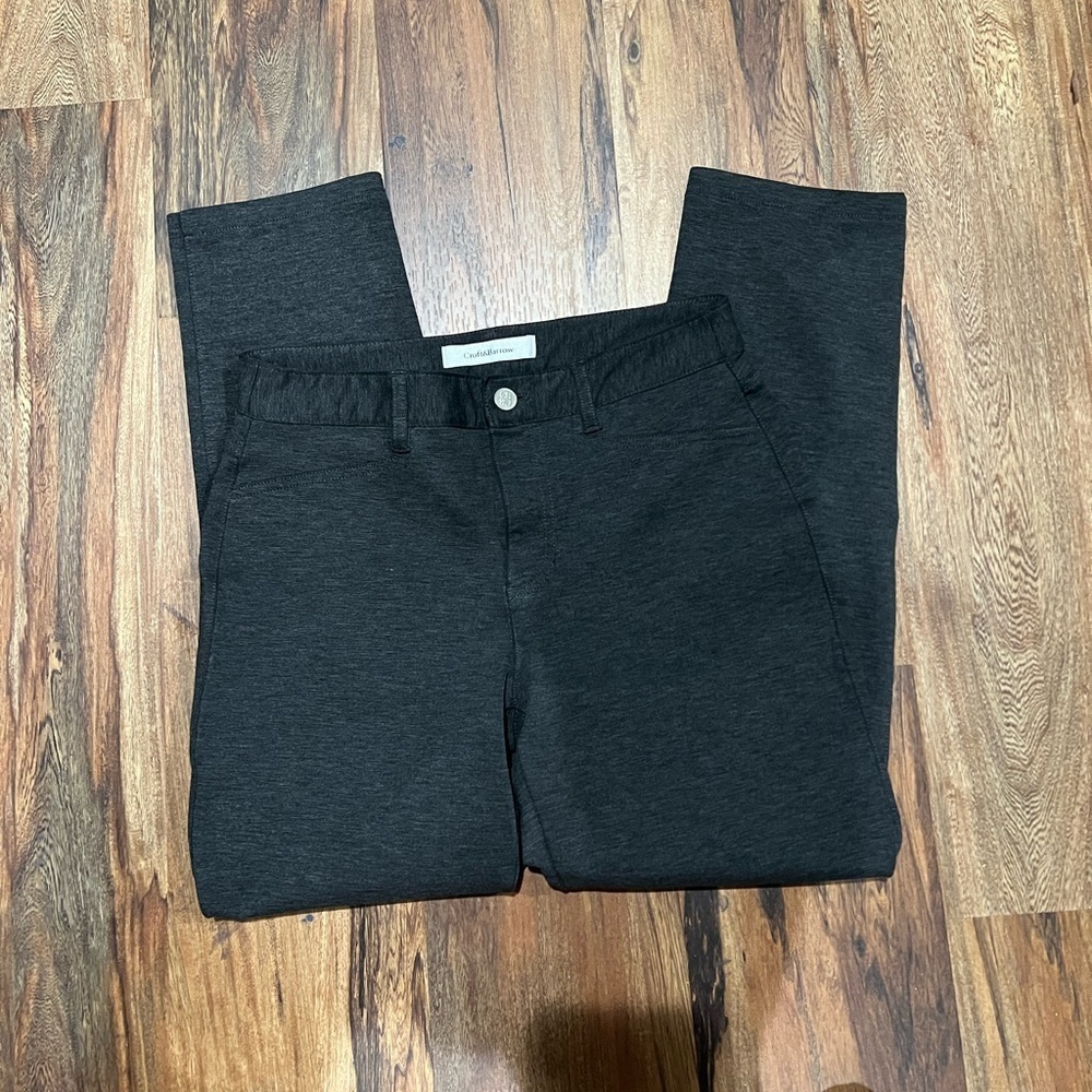 Croft & Barrow Dark Gray Stretch Pants Size 8P EUC Comfortable Pants